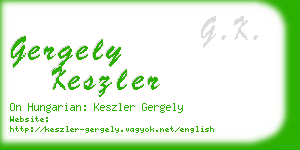 gergely keszler business card